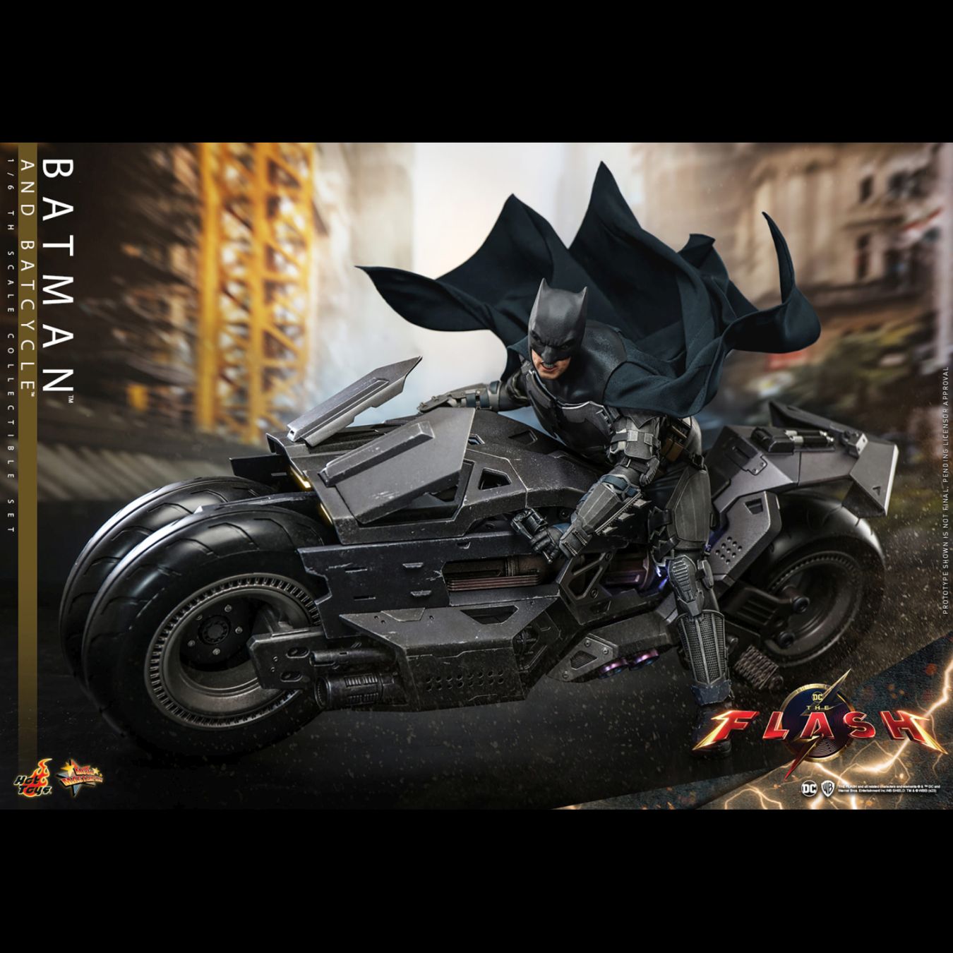 The Flash - Batman and Batcycle Sixth Scale Figure Set